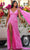 Sherri Hill - 54882 Sheer Drape Sequin Gown Special Occasion Dress 00 / Candy Pink
