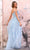 Sherri Hill - 54938 Appliqued Corset A-Line Gown Special Occasion Dress 00 / Light Blue