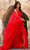 Sherri Hill - 55006 Asymmetric Side Cape Long Dress Prom Dresses