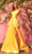 Sherri Hill - 55054 Asymmetrical Bodice Gown with Slit Special Occasion Dress 00 / Yellow