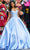 Sherri Hill 55065 - Off Shoulder Embellished Ballgown Evening Dresses 000 / Light Blue
