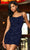 Sherri Hill 55184 - Sequined Velvet Cocktail Dress Cocktail Dresses 000 / Navy