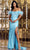 Sherri Hill 55283 - Feathered Off-Shoulder Prom Dress Prom Dresses 000 / Light Blue