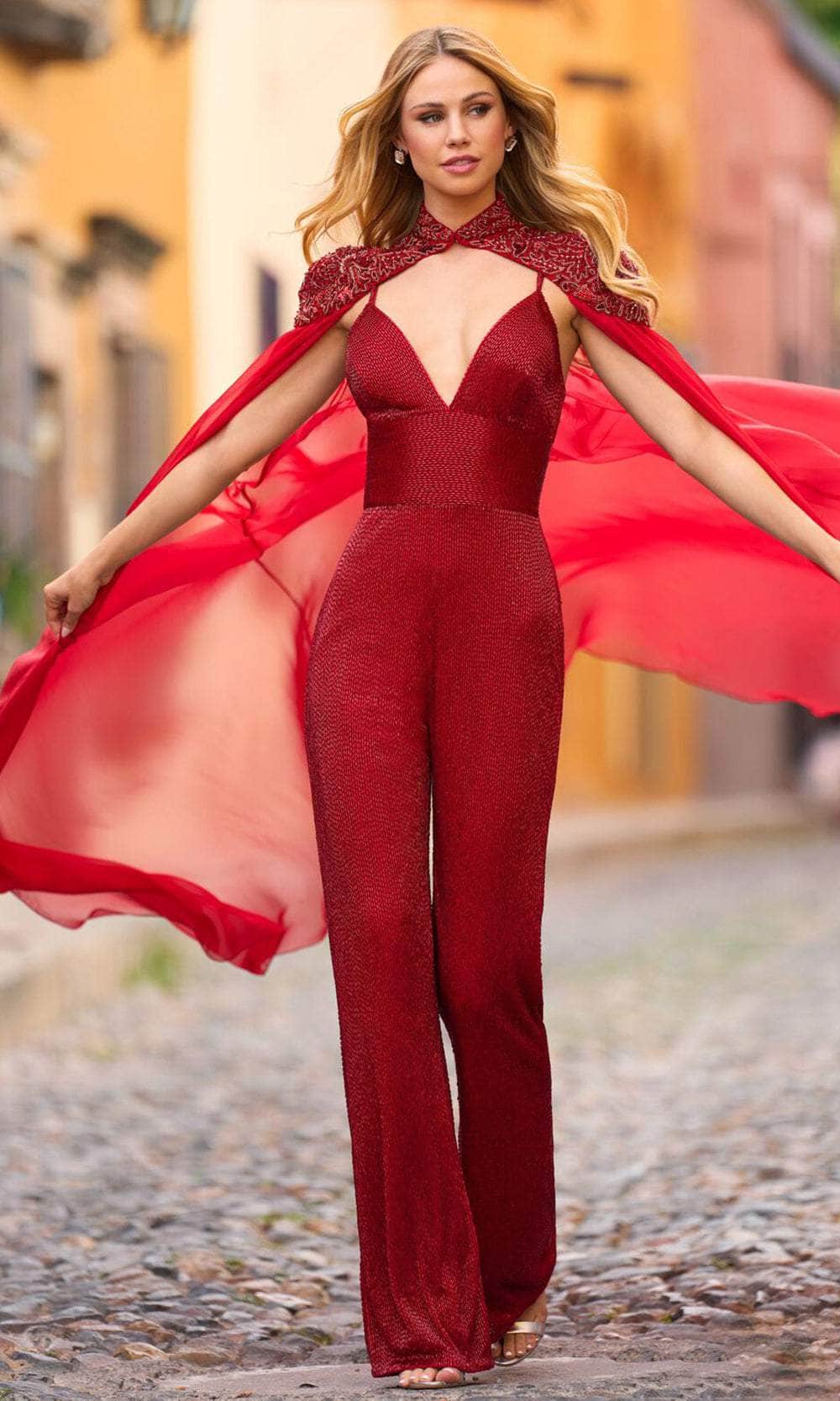50dressShop Red Jumpsuit Women Formal Prom Jumpsuit Holiday Party Outfit
