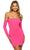 Sherri Hill 55343 - Off-Shoulder Long Sleeve Cocktail Dress Special Occasion Dress 000 / Bright Pink
