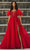 Sherri Hill 55361 - Feathered Sleeve A-Line Evening Gown Evening Gown 000 / Red