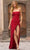 Sherri Hill 55411 - Strapless Beaded Prom Gown Special Occasion Dress 000 / Red