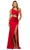 Sherri Hill 55421 - One Shoulder Cutout Prom Gown Special Occasion Dress 000 / Red