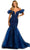 Sherri Hill 55422 - Off Shoulder Beaded Prom Gown Special Occasion Dress 000 / Royal