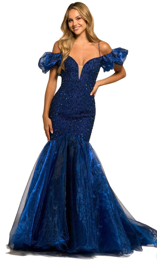 Sherri Hill 55422 - Off Shoulder Beaded Prom Gown
