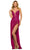 Sherri Hill 55431 - Plunging Sequin Prom Dress Special Occasion Dress 000 / Fuchsia