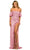 Sherri Hill 55516 - Sequin-Embellished Off Shoulder Gown Prom Desses 000 / Light Pink