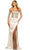 Sherri Hill 55536 - Strapless Corset Beaded Slit Gown Evening Dresses 000 / Ivory