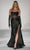 Sherri Hill 55554 - Strapless Pleated Prom Gown Prom Dresses 000 / Black