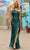 Sherri Hill 55576 - Glittering One Sleeve Asymmetrical Neck Evening Gown Evening Dresses 000 / Emerald