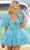 Sherri Hill 55621 - Ballon Sleeve Empire Printed Baby Doll Dress Cocktail Dresses