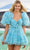 Sherri Hill 55621 - Ballon Sleeve Empire Printed Baby Doll Dress Cocktail Dresses