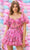 Sherri Hill 55624 - Floral Cap Sleeves Short Dress Cocktail Dresses