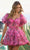 Sherri Hill 55624 - Floral Cap Sleeves Short Dress Cocktail Dresses