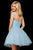 Sherri Hill - Cap Sleeve Cocktail Dress 53077 - 1 pc Light Blue In Size 00 and 1 pc Ivory in size 10 Available CCSALE