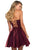 Sherri Hill - Straight Across Strapless A-Line Short Dress 52969 - 1 pc Wine In Size 2 Available CCSALE 2 / Wine