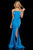 Sherri Hill - Strapless Mermaid Lace Up Dress 52961 CCSALE 6 / Teal