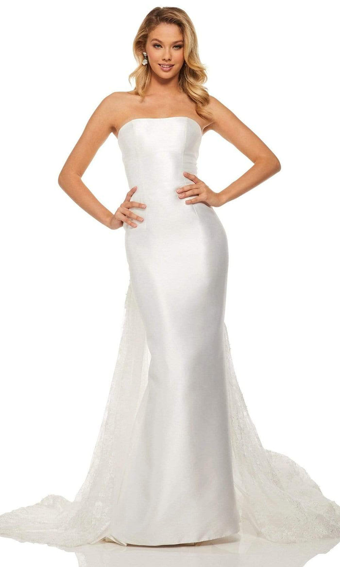Sherri Hill - Strapless Mikado Trumpet Dress 52594 - 1 pc Ivory In Size 10 Available CCSALE 10 / Ivory