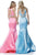 Sherri Hill - Two Piece Halter Satin Mermaid Dress 51581 - 2 pcs Ivory In Size 6 and 8 Available CCSALE