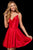 Sherri Hill - V Neck Mikado Short A-Line Cocktail Dress 52378 CCSALE 00 / Red