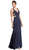 Sleeveless V-neck Cutout Prom Dress Prom Dresses XXS / Navy