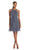 SLNY - Bead-Braided Halter Chiffon Dress 411105 - 1 pc Steel In Size 16P Available CCSALE 16P / Steel