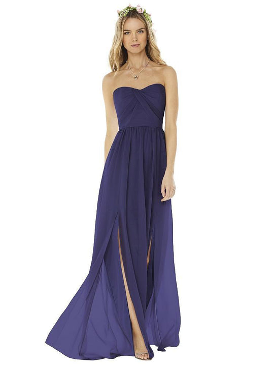 Social Bridesmaids by Dessy Strapless Gown in Midnight 8159 CCSALE 10 / Midnight