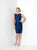 Social Occasions - 215803 Two-Piece Lace Illusion Jewel Neck Dress - CCSALE 6 / Navy