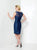 Social Occasions - 215803 Two-Piece Lace Illusion Jewel Neck Dress - CCSALE 6 / Navy