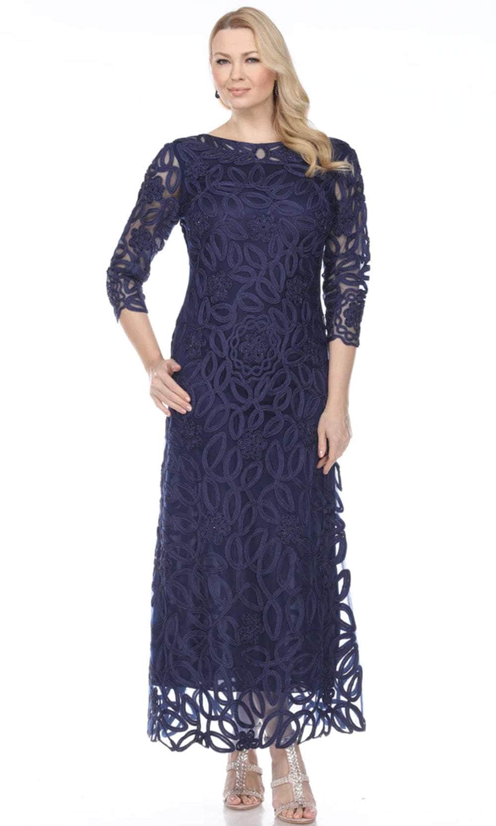 Soulmates 1616 - Soutache Embroidered Lace Evening Gown Dress – Couture  Candy