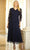 Soulmates 1618 - Lace Long Evening Dress Clothing Set Navy / S