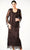 Soulmates C1060 - Three Piece Scallop Jacket Top Skirt Set Mother of the Bride Dresses Espresso / S