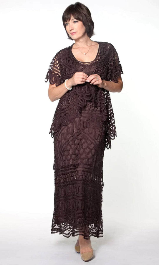 Soulmates D8787 - Stylish Cape Jacket With Dress