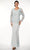 Soulmates D888709 - V-Neck Twin Set With Solid Skirt Clothing Set Crystal Blue / S