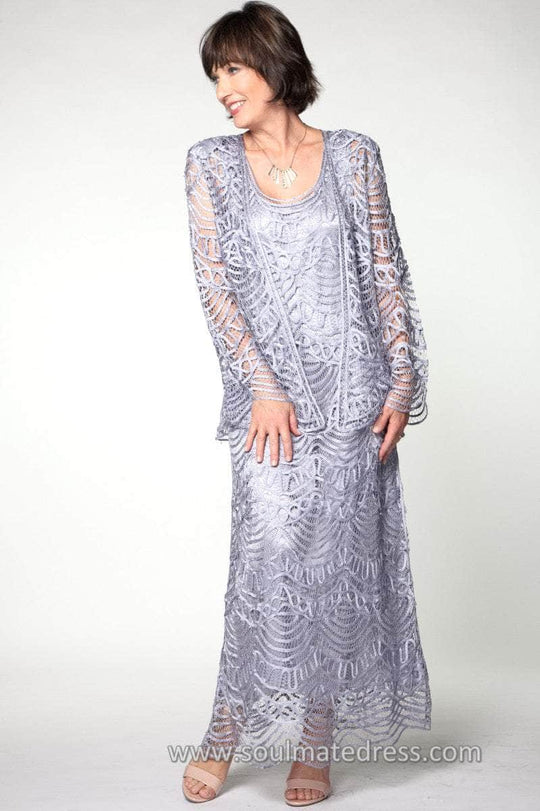 Soulmates C1062 - Two Piece Scallop Jacket Dress Set