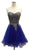 Strapless Embroidered A-line Homecoming Dress Homecoming Dresses XXS / Royal