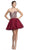 Strapless Glittering A-line Homecoming Dress Dress XXS / Burgundy