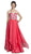 Strapless Pleated A-Line Evening Dress Prom Dresses XXS / Coral