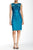 Sue Wong Bateau Neck Embroidered Cocktail Dress in Teal N5307 CCSALE 4 / Teal