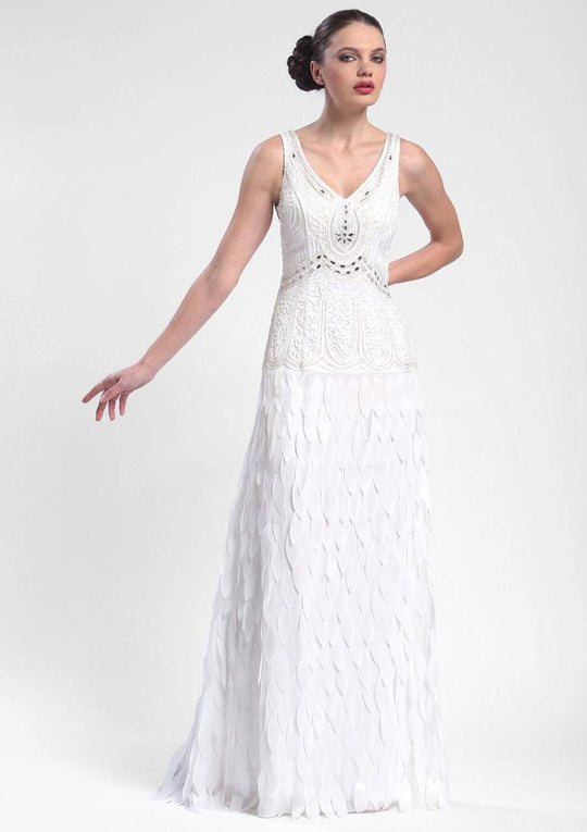 Sue Wong - Beaded Art Deco Chiffon Gown N5244 Special Occasion Dress