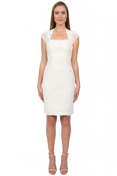 Sue Wong Bedazzled Bolero Sheath Dress Cocktail Dress - 1 pc Ivory in Size 12 Available CCSALE