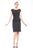 Sue Wong Cap Sleeve Bateau Neck Cocktail Dress in Black N16104 - 1 pc Black in Size 10 Available CCSALE 10 / Black