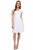 Sue Wong Embroidered Cap Sleeve Scoop Neck Chiffon A-Line Dress - 1 pc White in Size 12 Available CCSALE 12 / White