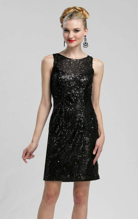Sue Wong - N3211 Sleeveless Jewel Illusion Sequined Sheath Dress