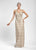 Sue Wong N5174 Bedazzled Dress CCSALE 6 / Peach